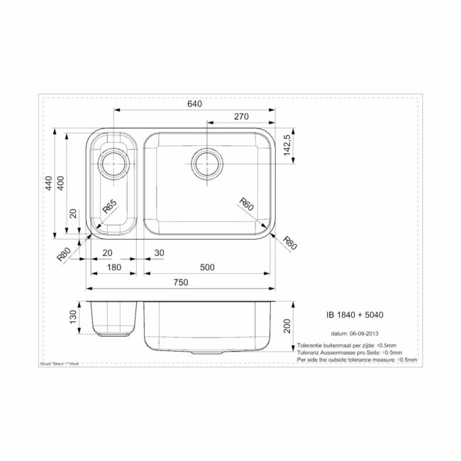 Reginox IB 1840+5040 Spoelbak