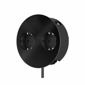 Twist dubbel stopcontact Bachmann MAT-ZWART NL aarding