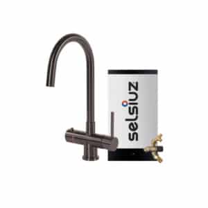 Selsiuz Round Gun Metal met Combi Extra boiler