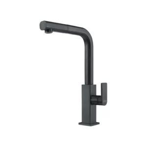 Franke Mythos met uittrekbare uitloop Industrial Black