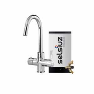 Selsiuz Round Chroom met Titanium Combi Extra boiler